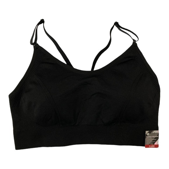 Member's Mark Ladies Seamless Adjustable Sports Bra - Black - XL - Picture 1 of 3